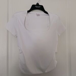 White Short Sleeve No Boundaries Top